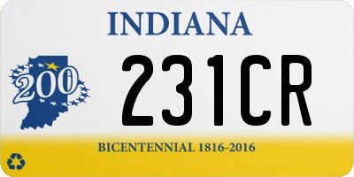 IN license plate 231CR