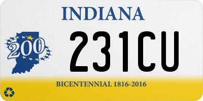 IN license plate 231CU