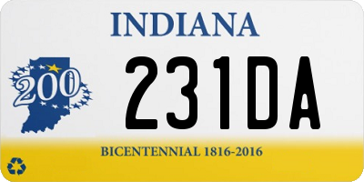 IN license plate 231DA