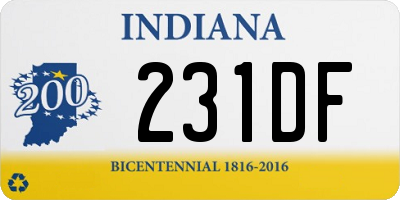 IN license plate 231DF