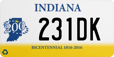 IN license plate 231DK