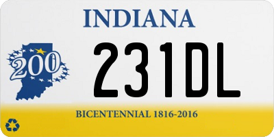 IN license plate 231DL