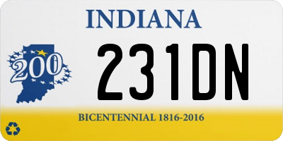 IN license plate 231DN