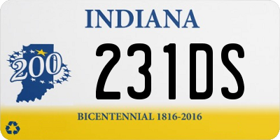 IN license plate 231DS