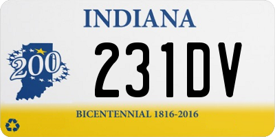 IN license plate 231DV