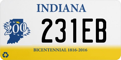 IN license plate 231EB