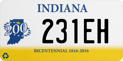 IN license plate 231EH