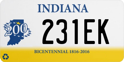 IN license plate 231EK