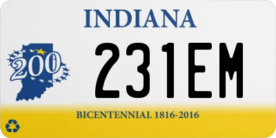 IN license plate 231EM