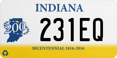 IN license plate 231EQ