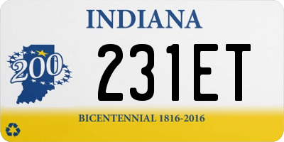 IN license plate 231ET