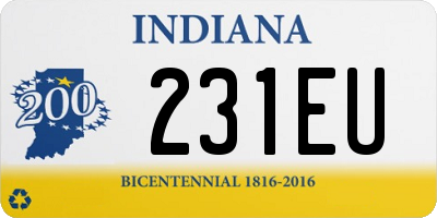 IN license plate 231EU