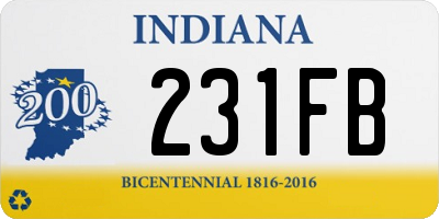 IN license plate 231FB