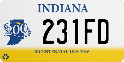 IN license plate 231FD