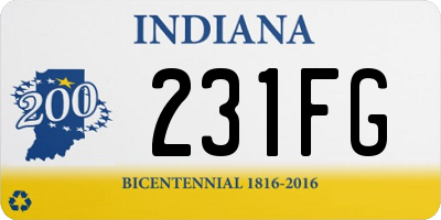 IN license plate 231FG