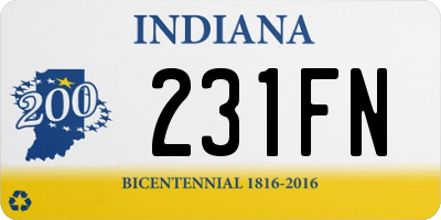 IN license plate 231FN