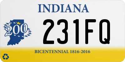 IN license plate 231FQ