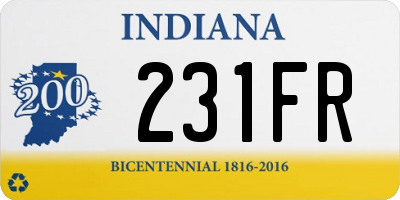 IN license plate 231FR