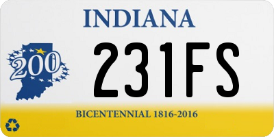 IN license plate 231FS