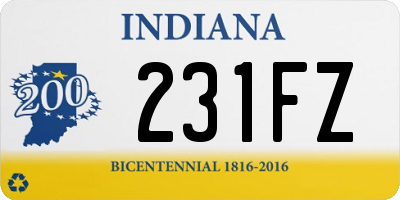 IN license plate 231FZ