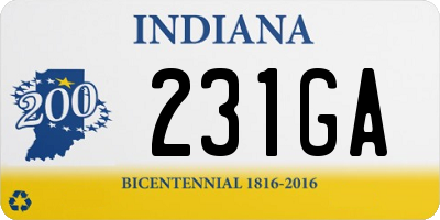 IN license plate 231GA