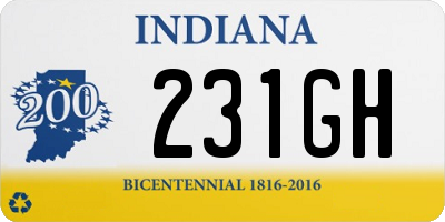 IN license plate 231GH