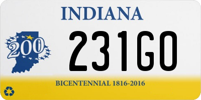 IN license plate 231GO