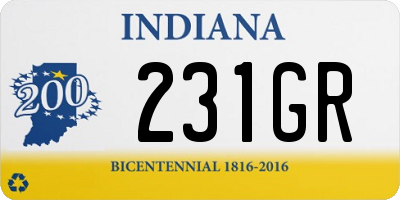 IN license plate 231GR