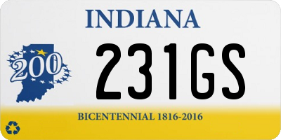 IN license plate 231GS