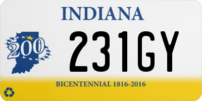 IN license plate 231GY