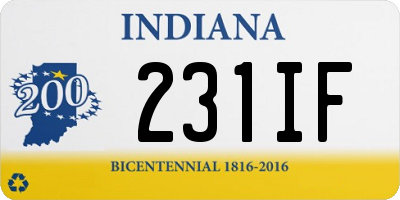 IN license plate 231IF