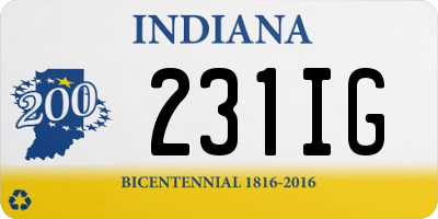 IN license plate 231IG