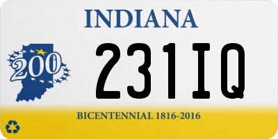 IN license plate 231IQ