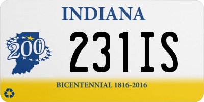 IN license plate 231IS