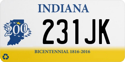 IN license plate 231JK