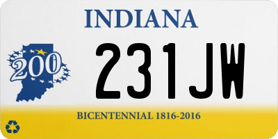 IN license plate 231JW