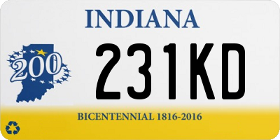 IN license plate 231KD