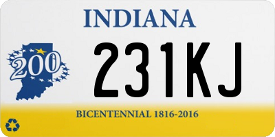 IN license plate 231KJ