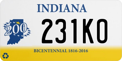 IN license plate 231KO