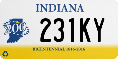 IN license plate 231KY