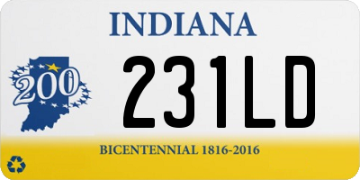 IN license plate 231LD