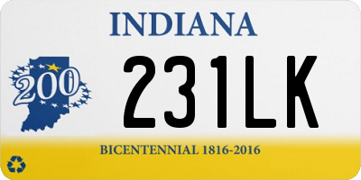 IN license plate 231LK