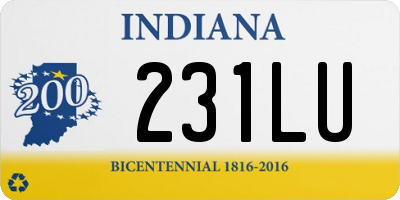 IN license plate 231LU