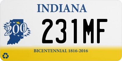 IN license plate 231MF