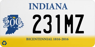 IN license plate 231MZ