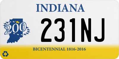 IN license plate 231NJ