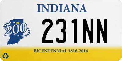 IN license plate 231NN