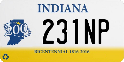 IN license plate 231NP