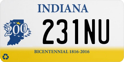 IN license plate 231NU