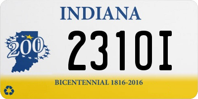 IN license plate 231OI